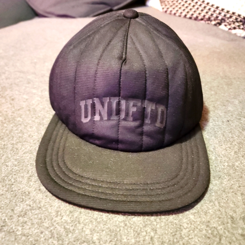 Undefeated Black Quilted Strapback Hat NEW with Tags